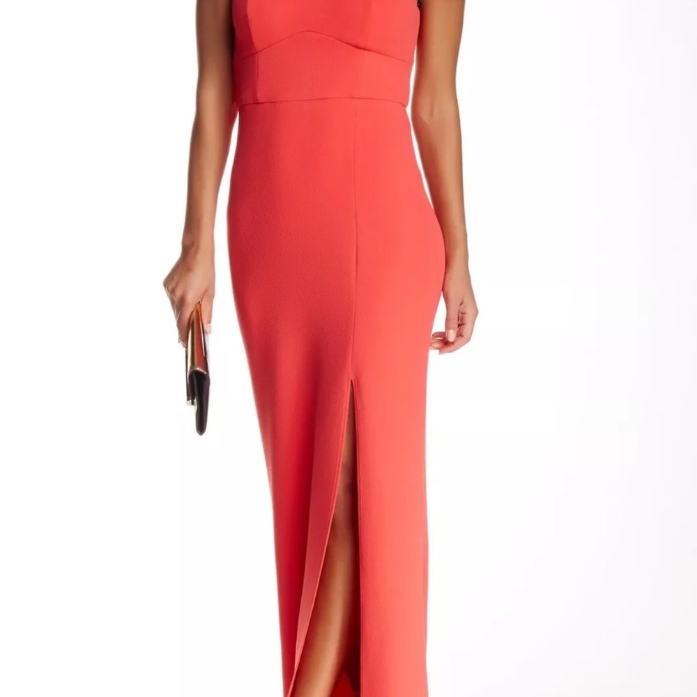 ABS Elegant Coral Sleeveless Dress